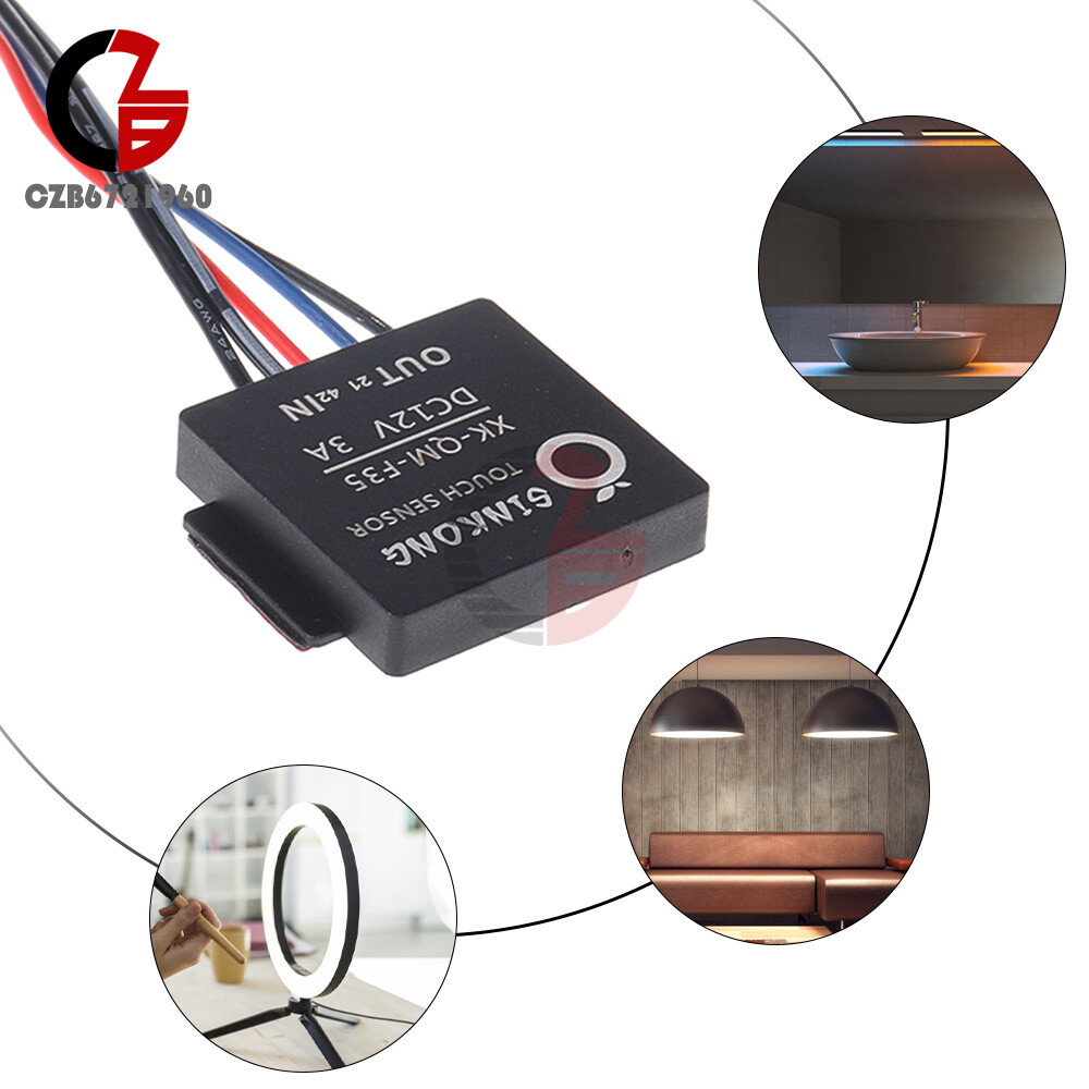 DC 12V 3A 36W Dual Color Temperature Stepless Dimmable Touch Sensor Switch
