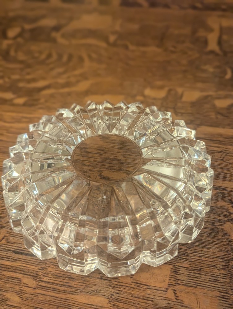 Large Crystal Ashtray 6 Inch Diameter