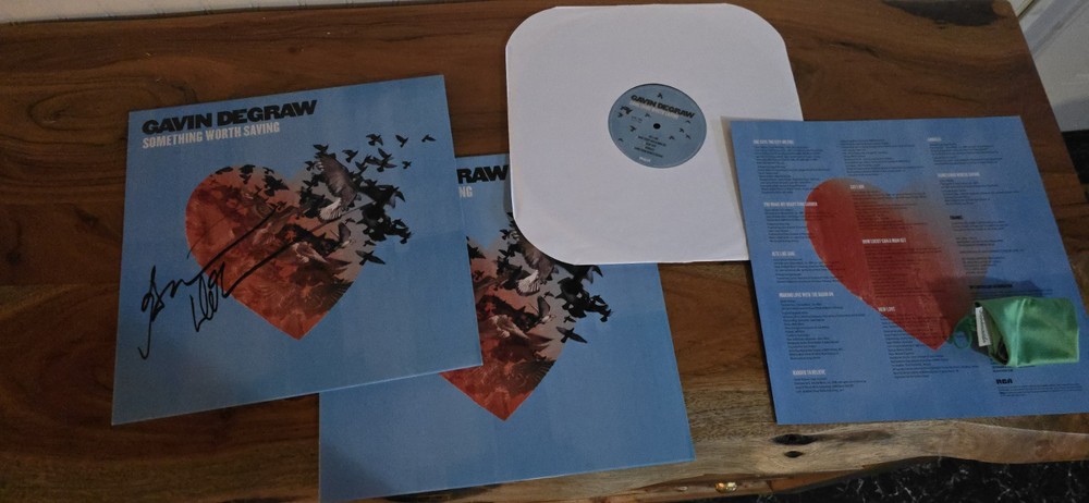 Signed Gavin Degraw Vinyl Something Worth Saving - Autographed Sleeve