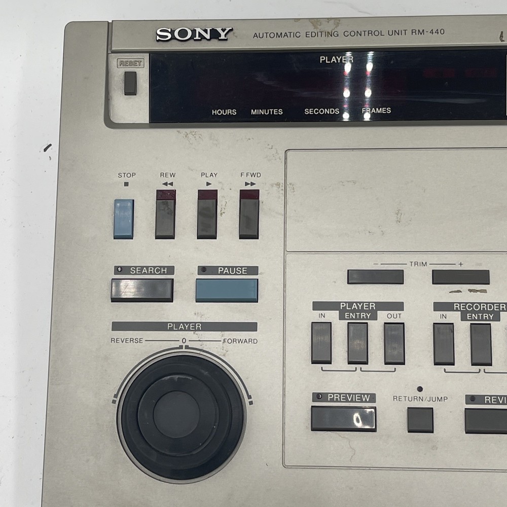 Sony RM-440 Editing Controller UNTESTED No Power Supply