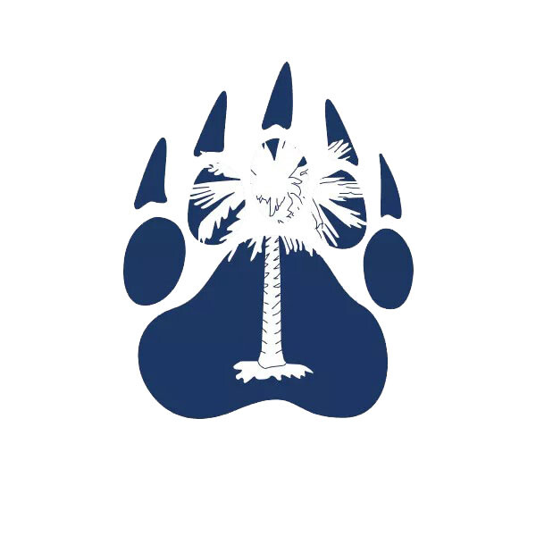 South Carolina State Shaped Bear Print Sticker Decal