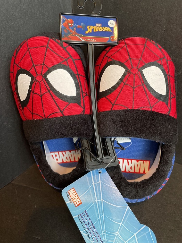 Marvel Spiderman Slippers Child Sz 7/8