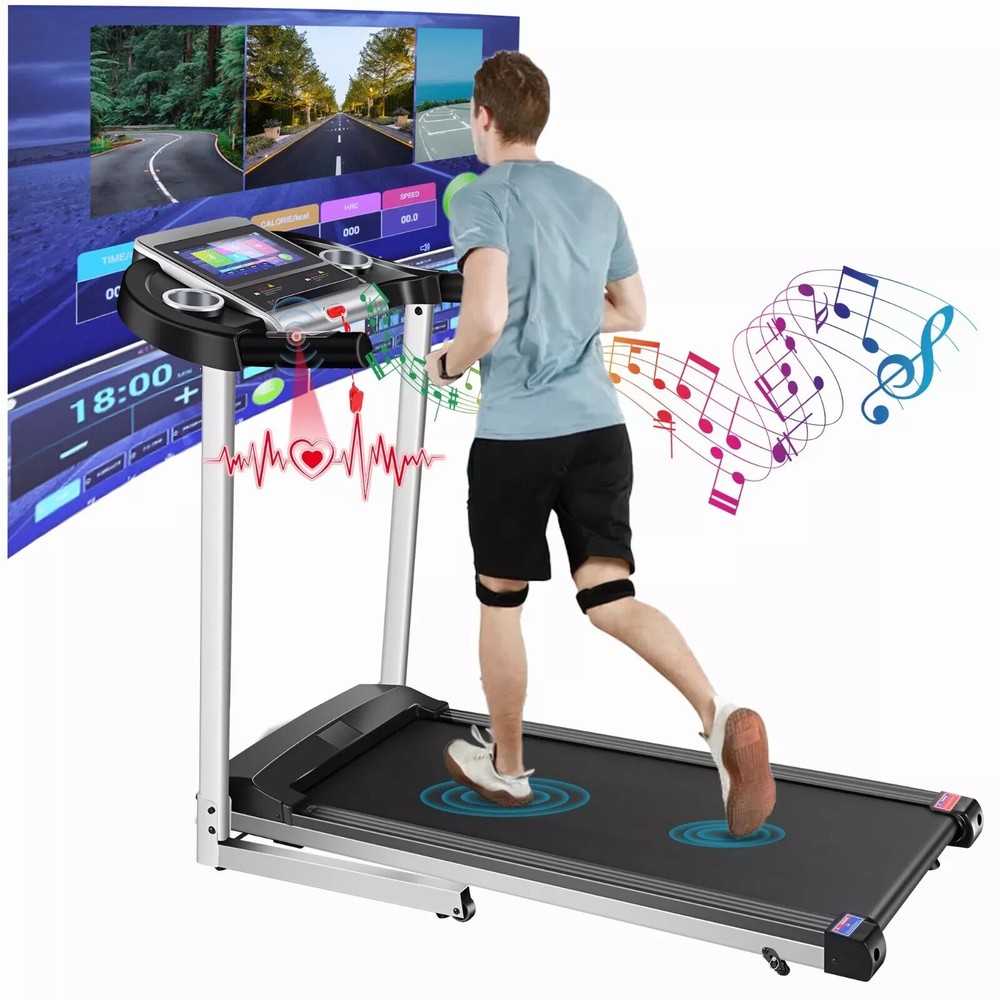 Foading Design Treadmill 3.25HP Powerful Electric Treadmill Large w.LCD Display)