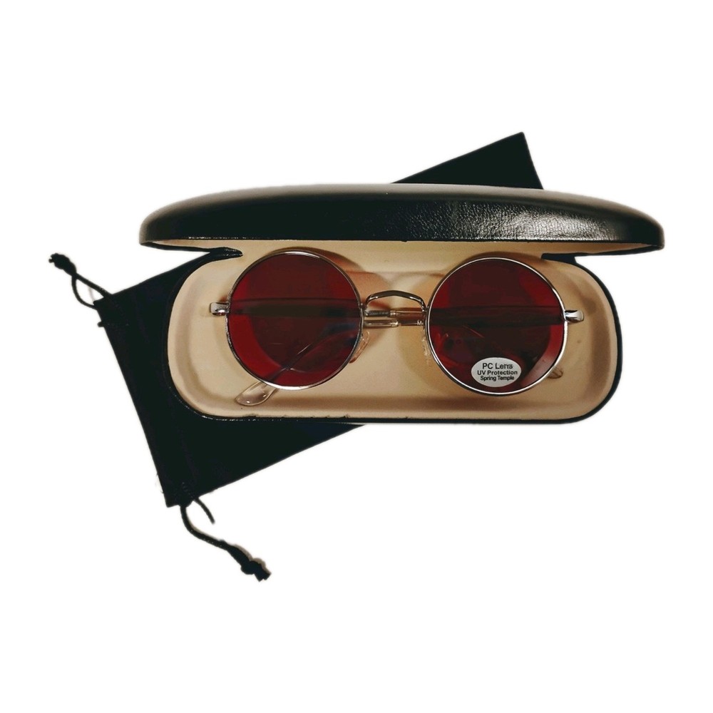 Dare Devil TM Sunglasses W/Silver Frame& Gothic Rose Mirror Polycarbonate Lenses