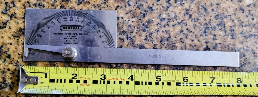 🗽 GENERAL NO 17 PROTRACTOR MACHINIST/ TOOLMAKER