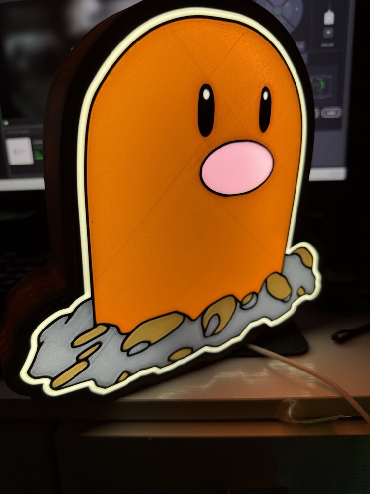 Custom Diglett LED Light Box