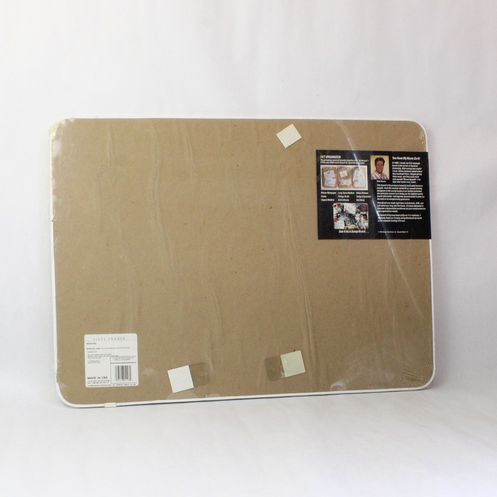Boone Cork Bulletin Boards 16.7" x 22.5" White Plastic Frame Rectangle