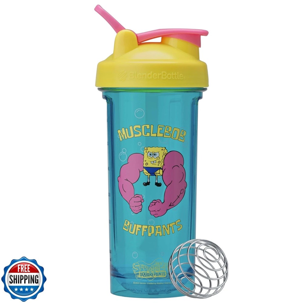 Spongebob Shaker Bottle Pro Series Perfect for Prot