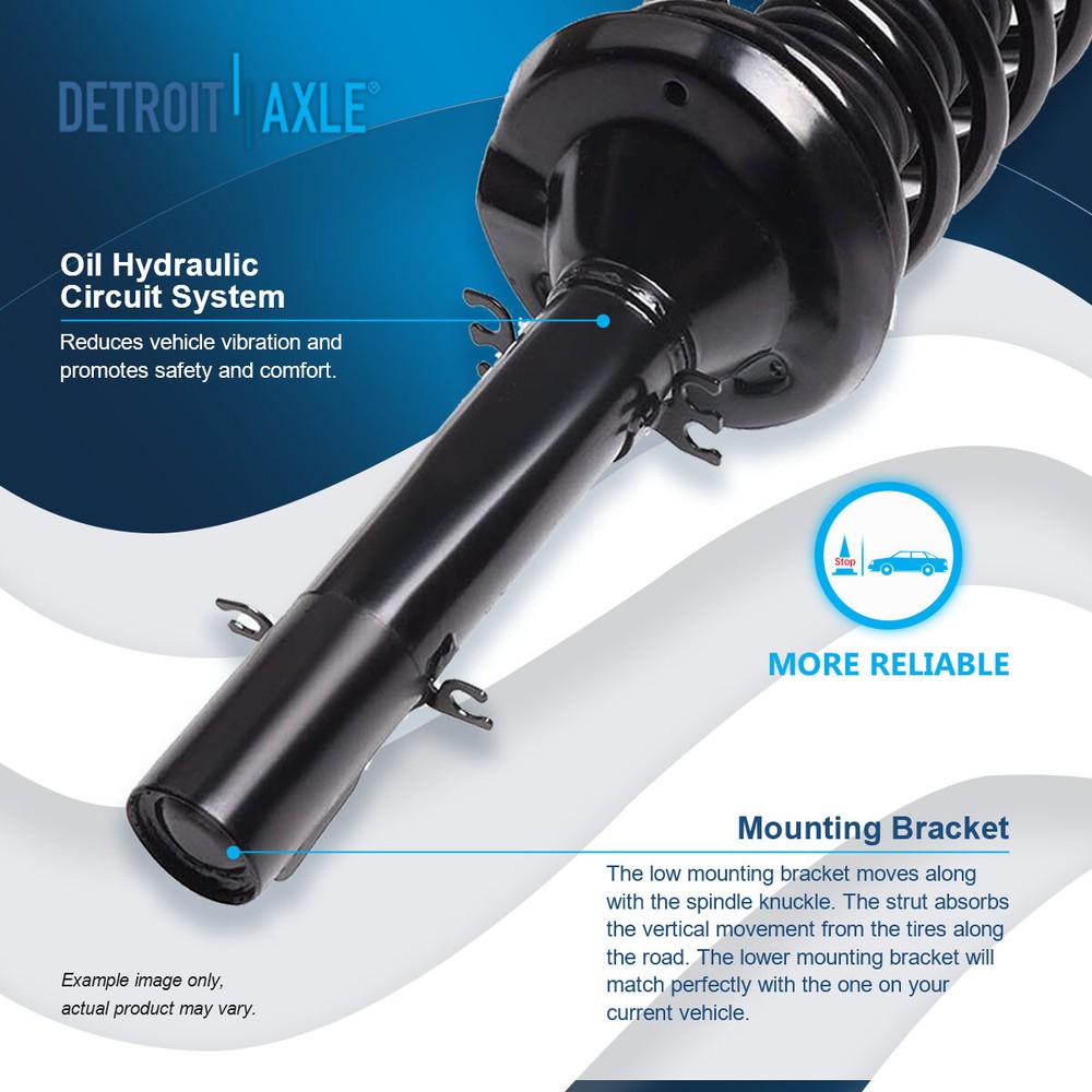 Both Front Struts w/ Coil Spring Assembly for Volkswagen Beetle Golf Jetta City