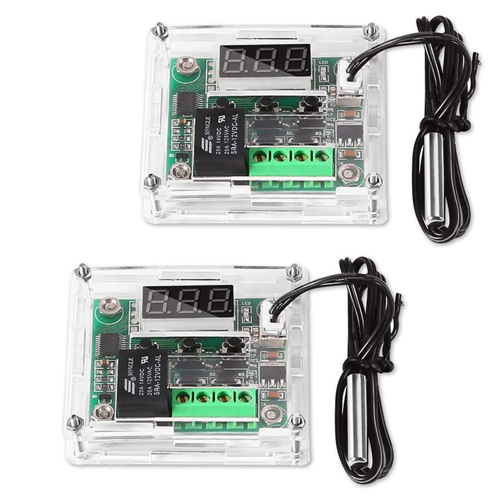 2pcs Temperature Controller Module With Case Xh W1209 Led Display Digital Thermo