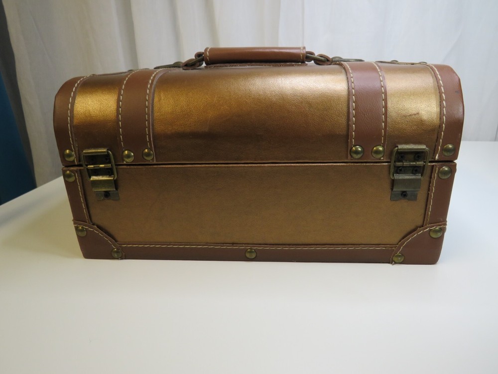 Faux lather small treasure chest