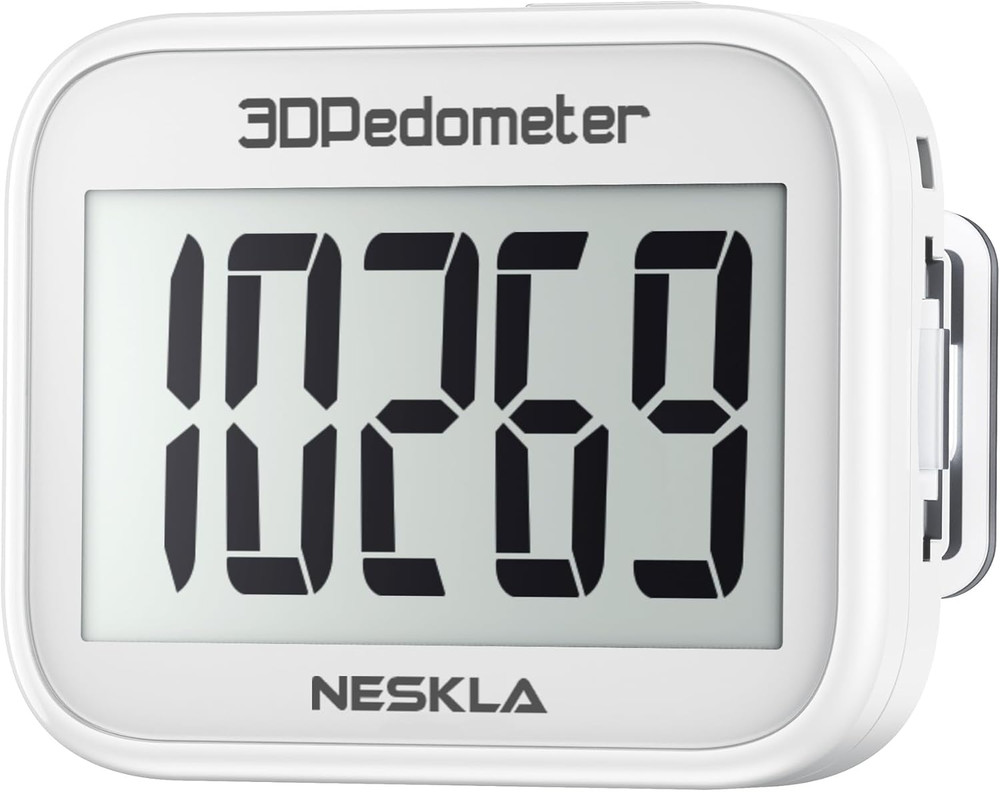 3D Pedometer for Walking, Simple Step Counter with Large Digital Display, Step T