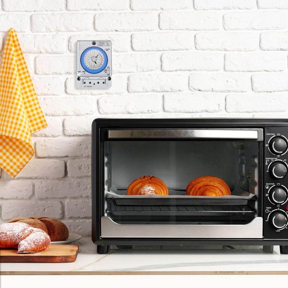 TEHAUX Precise Mechanical Timer, Adjustable Mechanical Time Control Switch, 1...