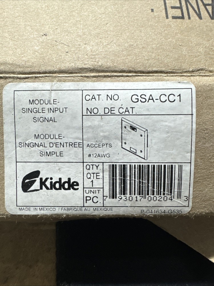 Edwards Kidde GSA-CC1S