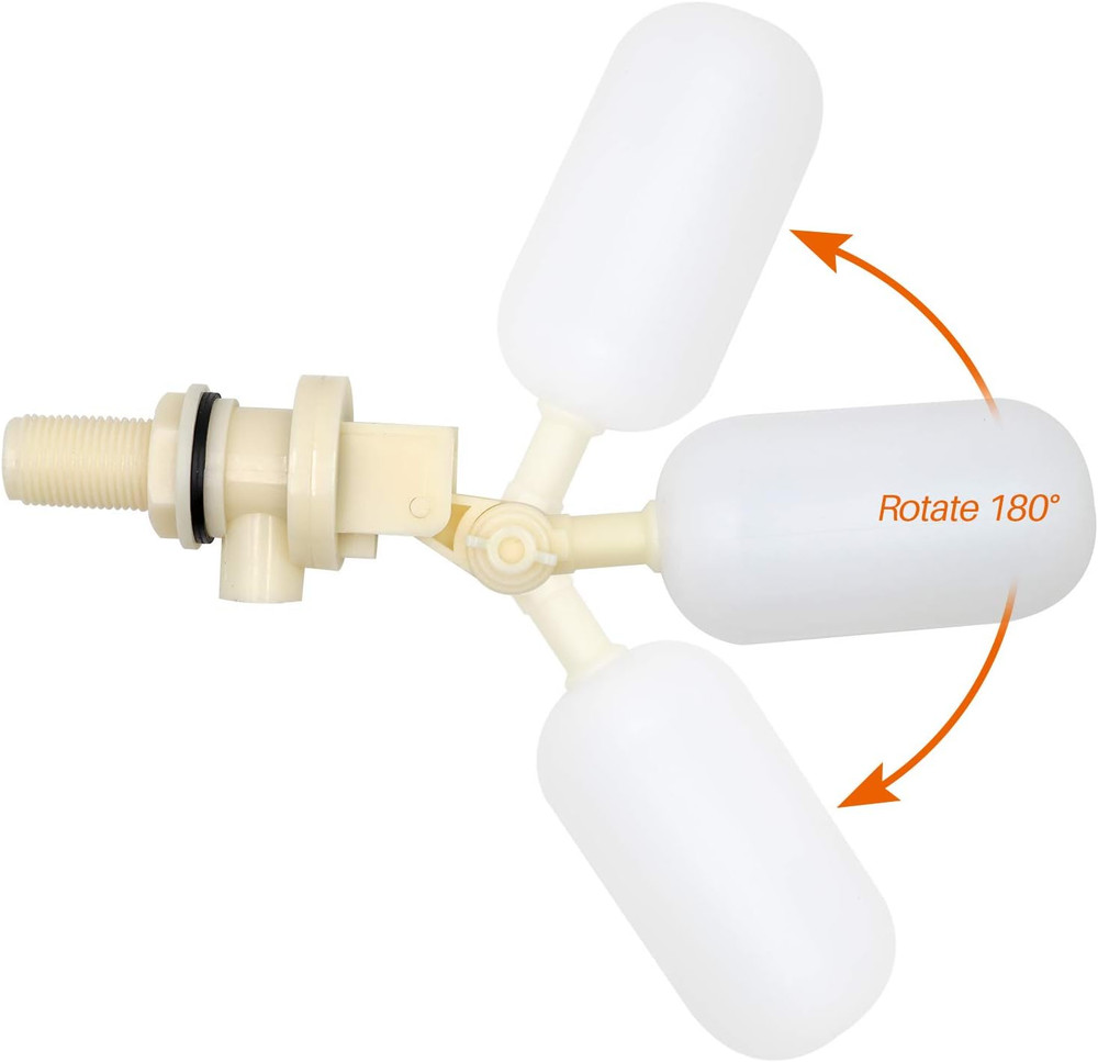 2 Pack Float Valve 1/2 Inch Water Float Ball Valve with Adjustable Arm Filter fo
