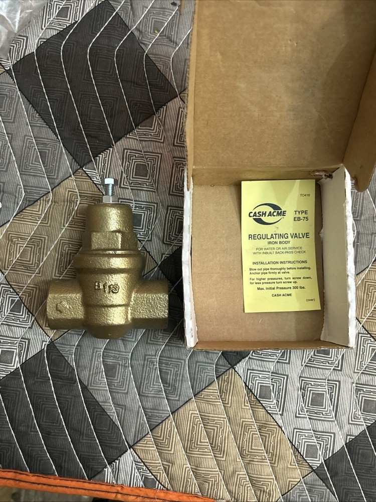 Cash Acme 3/4 Inch EB75 FPT x FPT Pressure Regulator Valve (PRV), 45 PSI, 230...