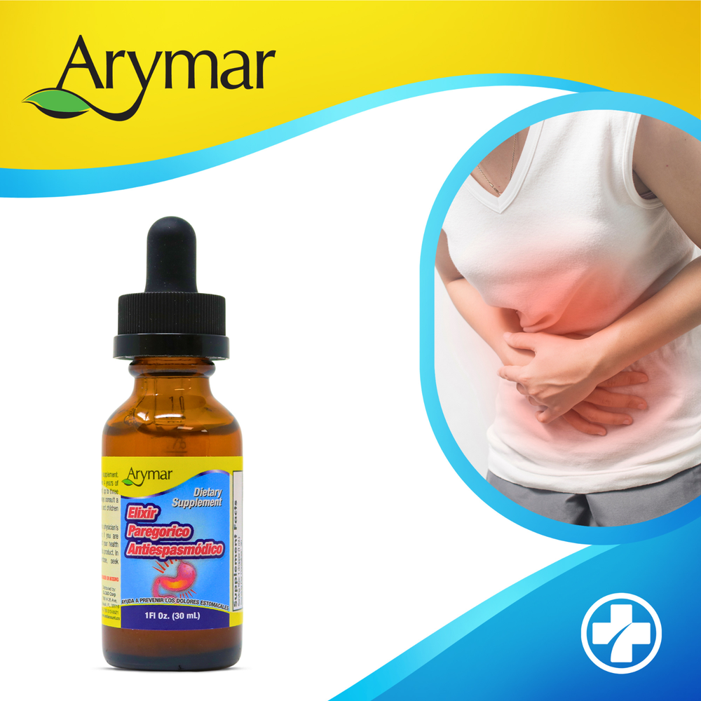 Arymar - Elixir Paregorico Antiespasmodico, Digestive Support, 1fl oz (30ml)