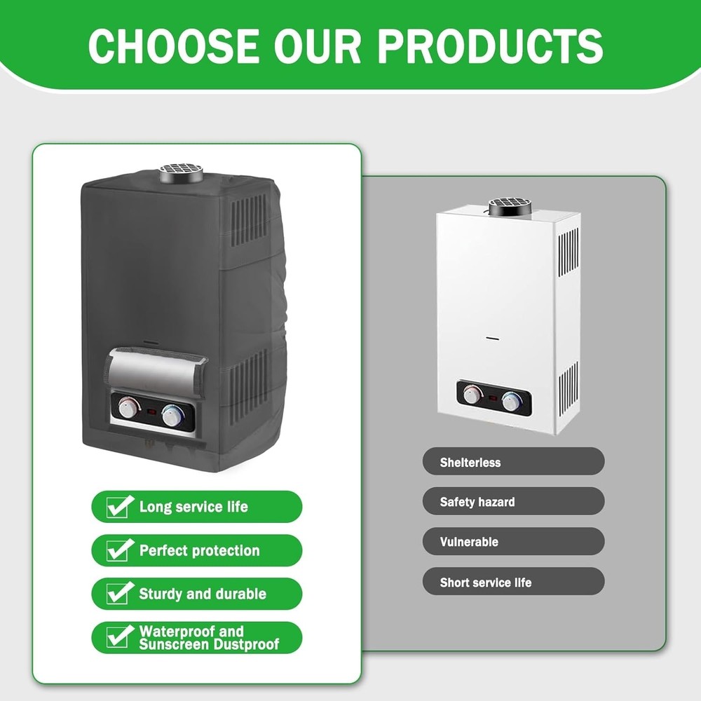 Lightweight Waterproof Cover for Tankless Water Heaters – Space-Saving Design