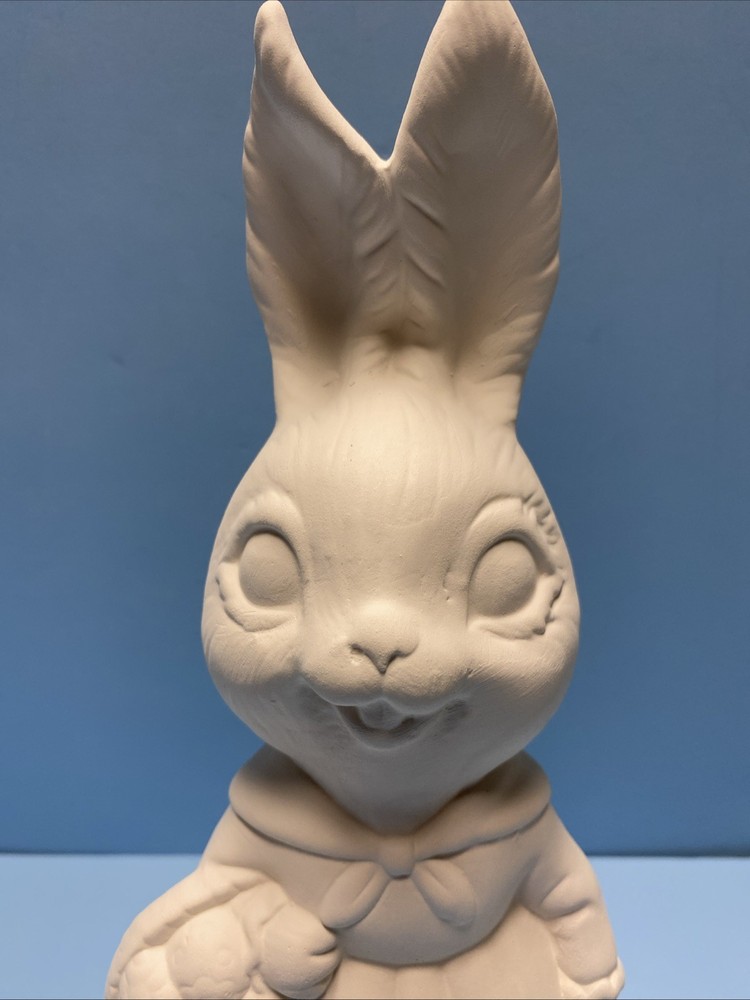 Ceramic Bisque Happy Easter Bunnie Ready To Paint For Easter
