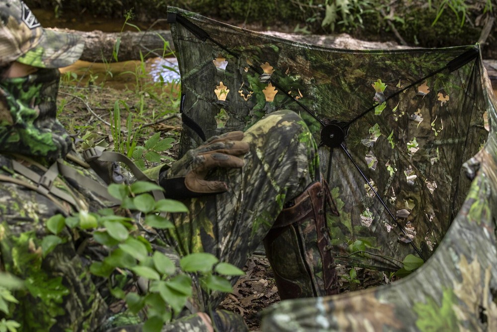 Polyester Hunting Throwdown Ground Blind Mossy Oak Obsession Concealment New