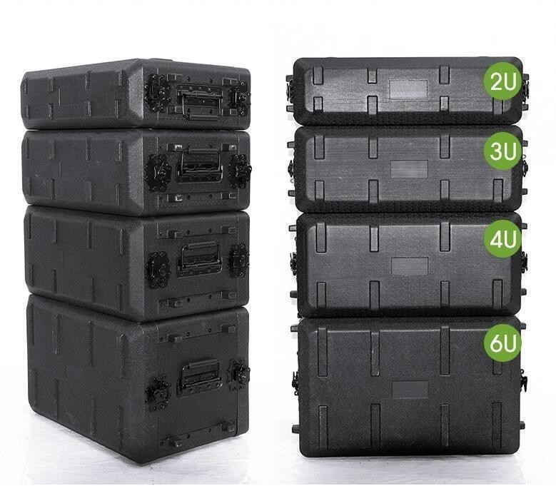 2U/4U/6U Rack Case Depth, 19" Rackmount Flight Cases Waterproof Cable Trunk