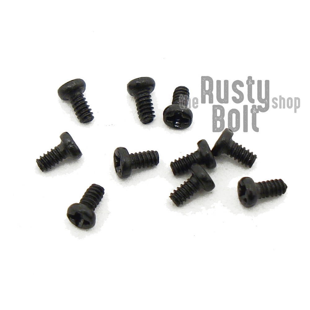 M1 x 2mm, Phillips Pan Head Screws, Steel, Black