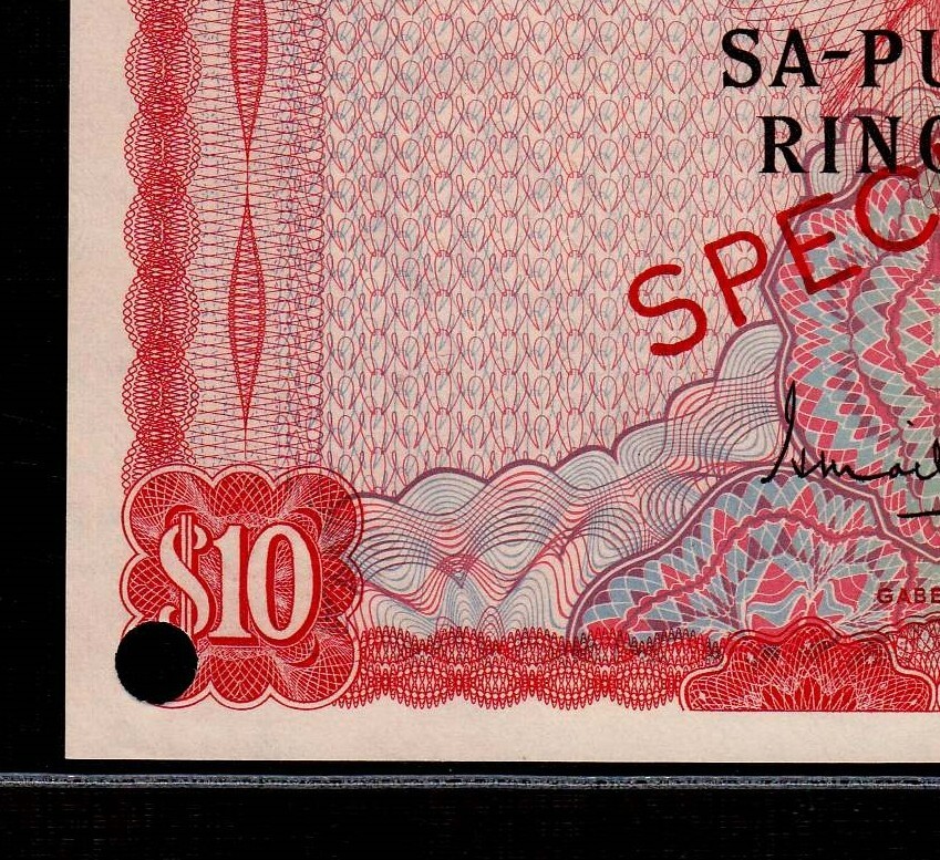 Malaysia 10 Ringgit 1967 P-3s * PCGS Gem Unc 65 PPQ * Specimen * GABENOR *