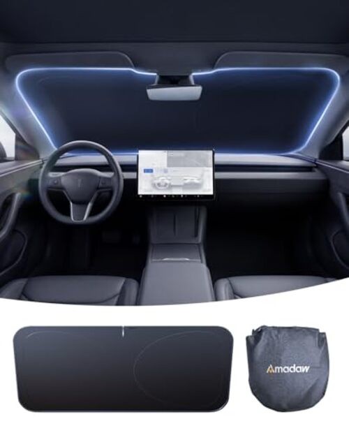 Double-Layer UV Block & Heat Insulation Windshield Sun Shade 64"L x 32"W