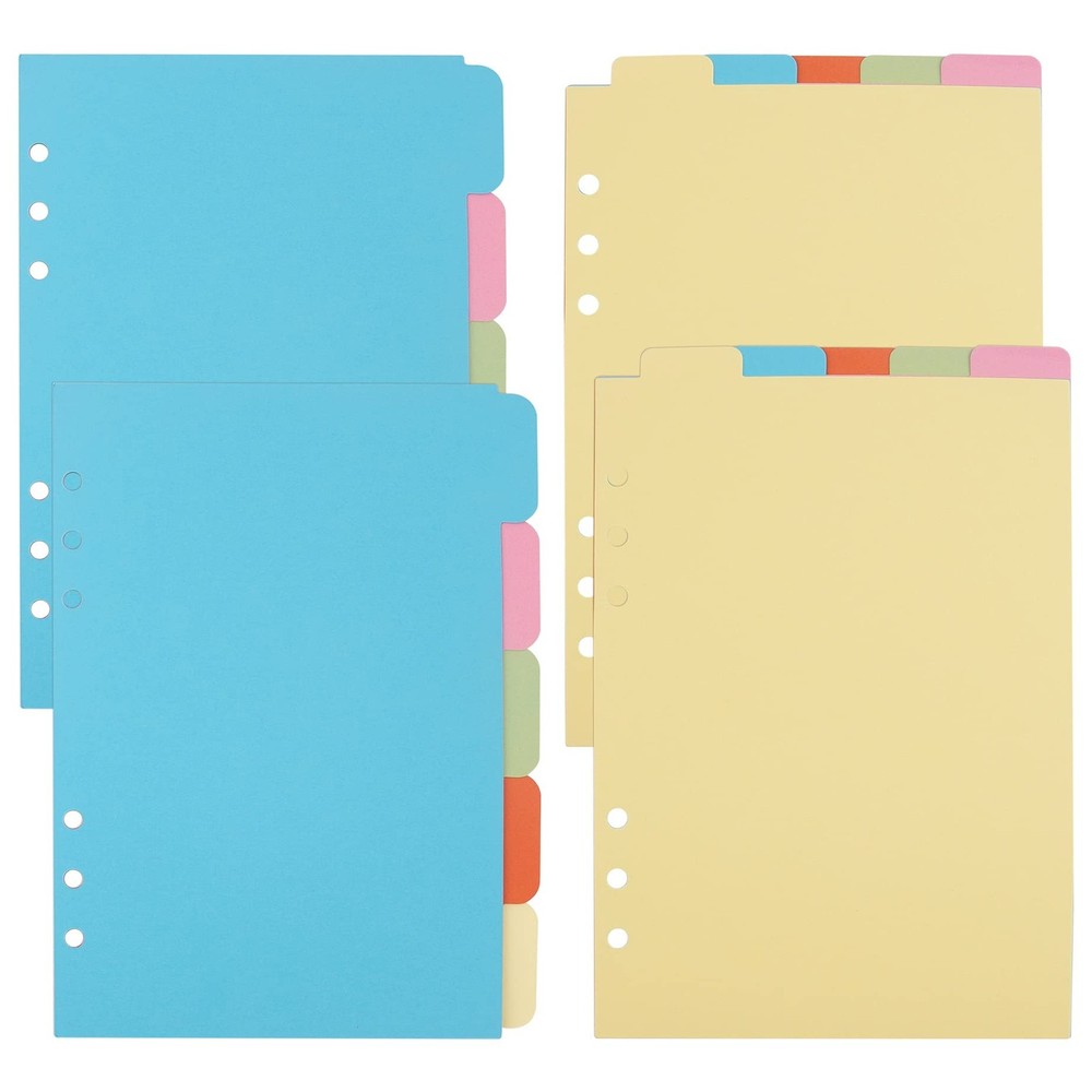 Framendino, 2 Sets A5 Vertical Tabs and Horizontal Paper Divider 4 Pack,