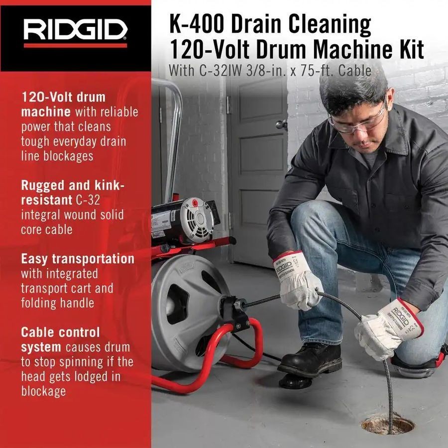 RIDGID 52363 K-400 115V Drum Machine