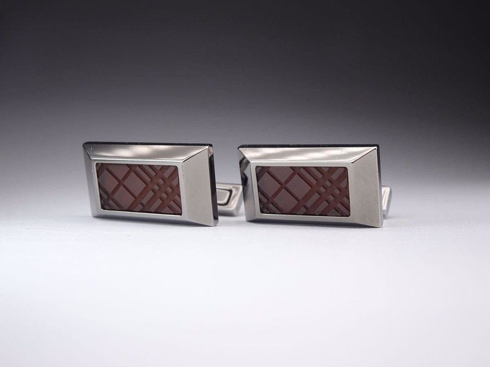 Burberry Classic Check Square Cufflinks