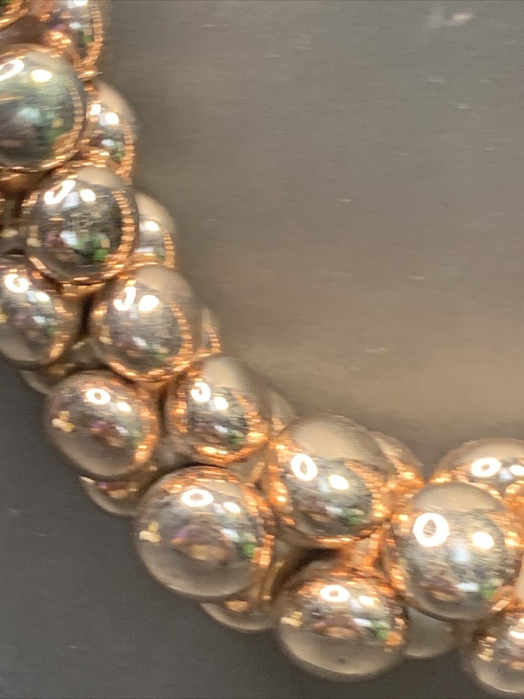 Bohemian Funky Coppertone Statement Beaded necklace 18”