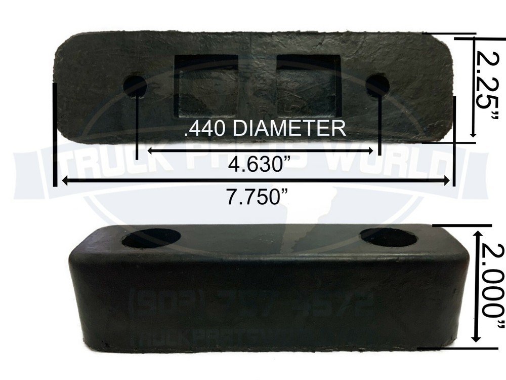 LOADING DOCK BUMPER 7.75 Rectangular Rubber Truck Trailer Dock Protection (PAIR)