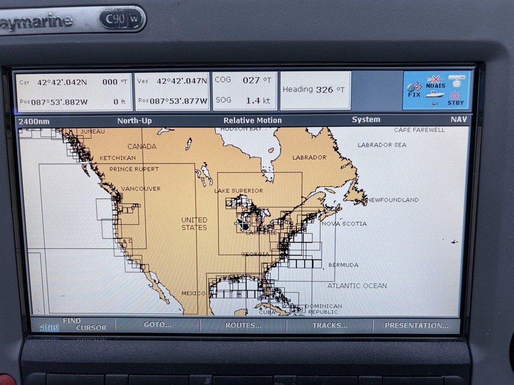 Raymarine C90w Widescreen GPS Chartplotter Multifunction Display; Fully Tested