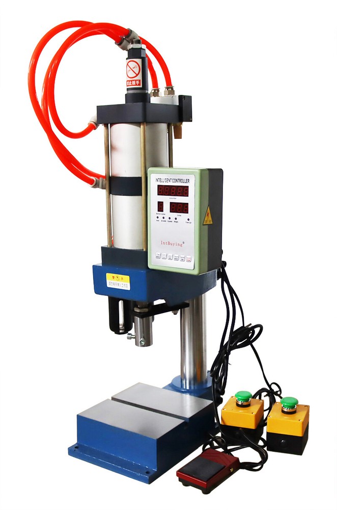 2205Lbs Pneumatic Punch Machine for Electronics with Foot Switch&Controller 110V