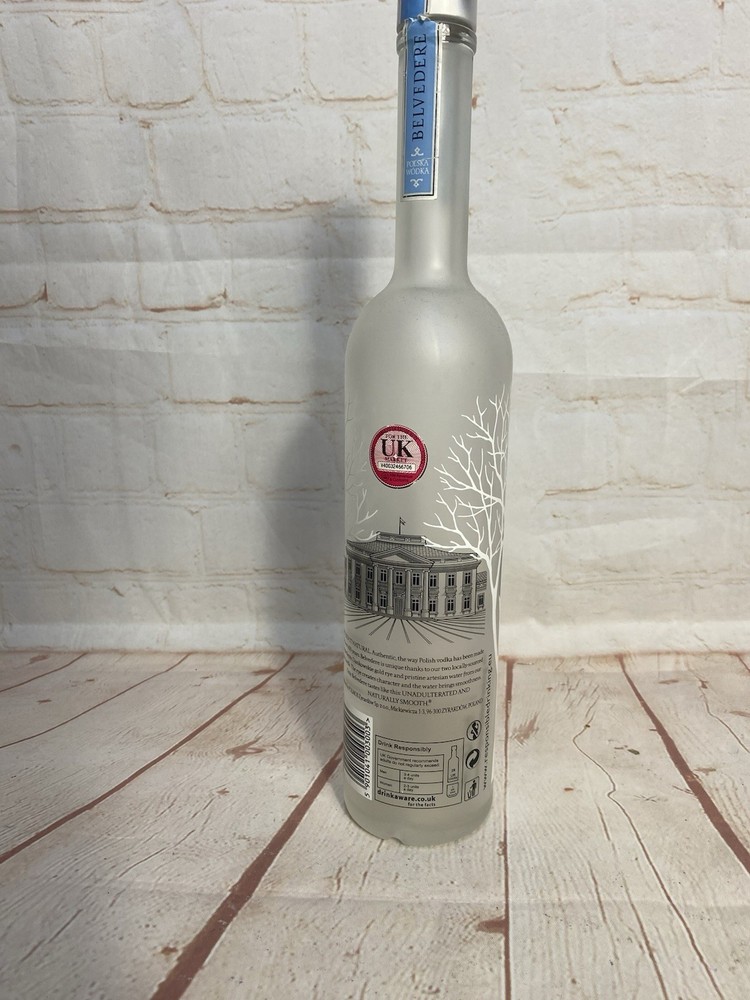 EMPTY Belvedere Vodka Glass Bottle 70cl
