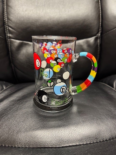 De-Lite Colorful Billiards Glass Cup