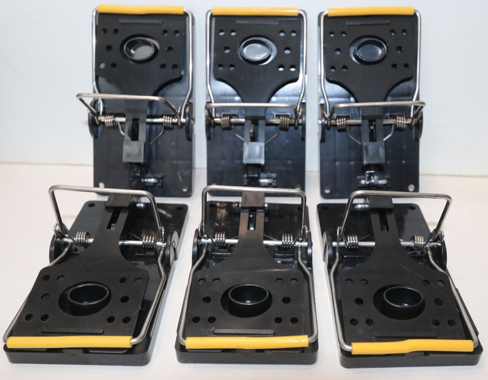 GRANDPA GUS'S Durable Plastic Snap Traps - Mice/Rat Control (6 Pack)