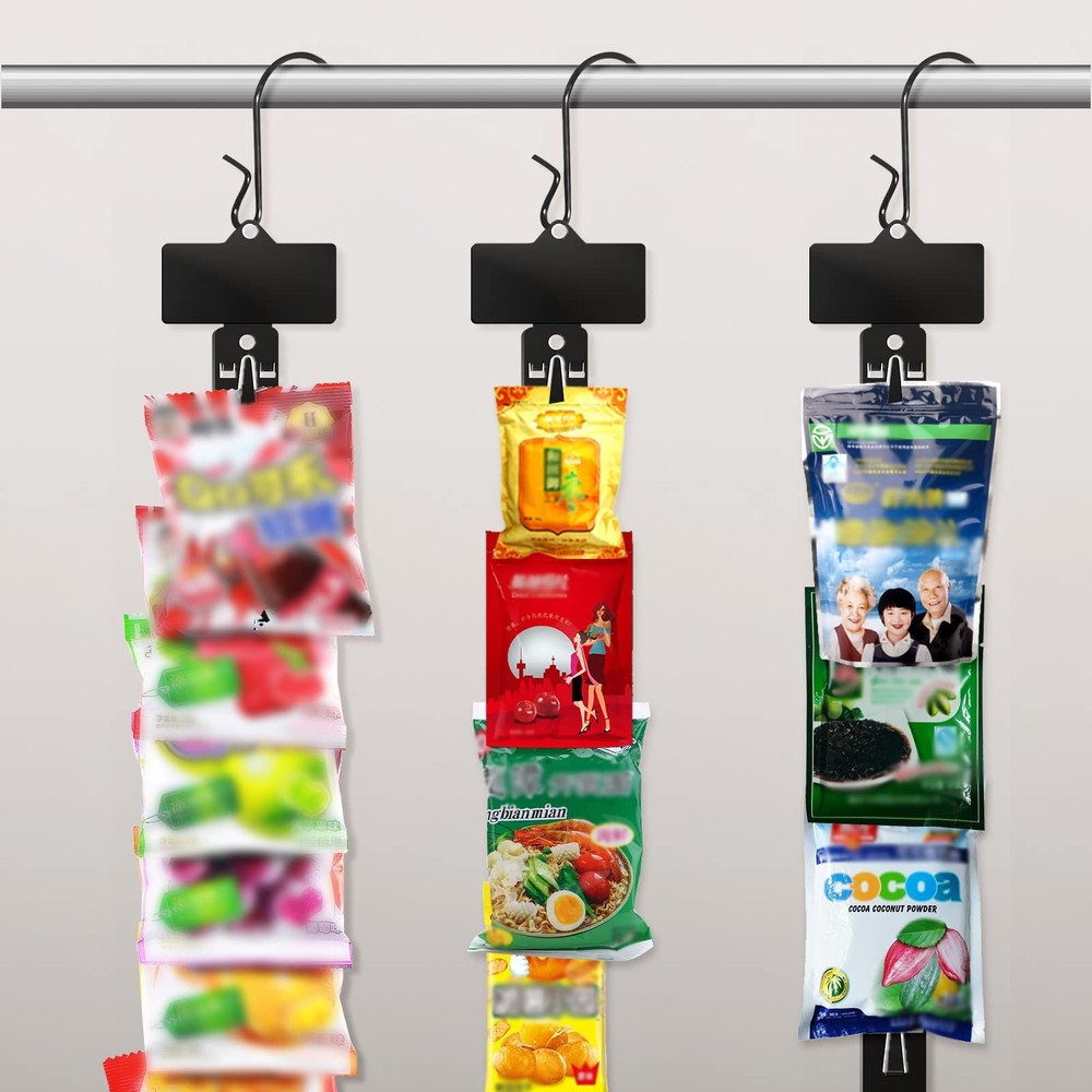 12 Pack Station Hanging Merchandise Strips with S Hooks 12 Stations Plastic