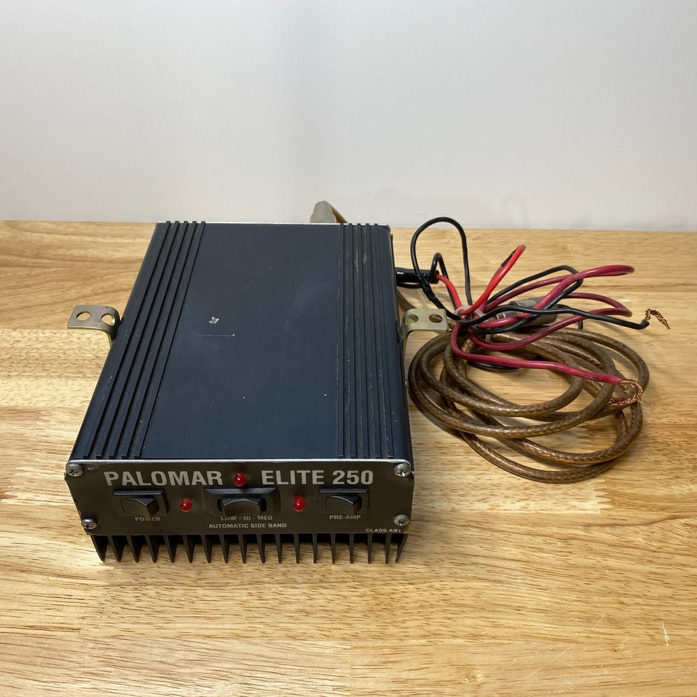 Palomar Elite 250 CB Radio Linear Amplifier Class AB1 Preamp-Powers On, Untested
