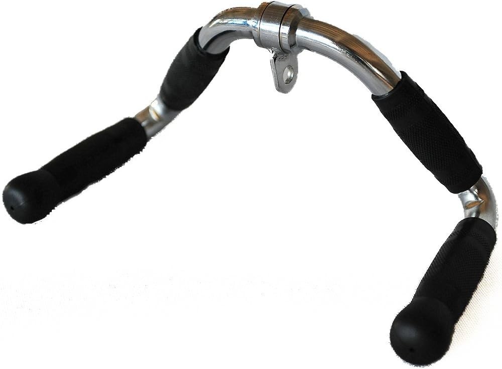 Lat Cable Machine Attachment Curl Pulldown Barbell Revolving Bar Multi-Exerciser