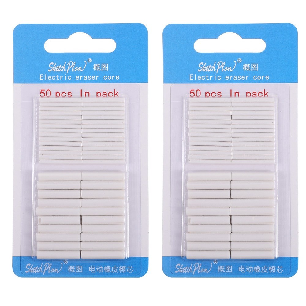 100 Pcs Electric Eraser Refill Automatic Pencil Replacement Core