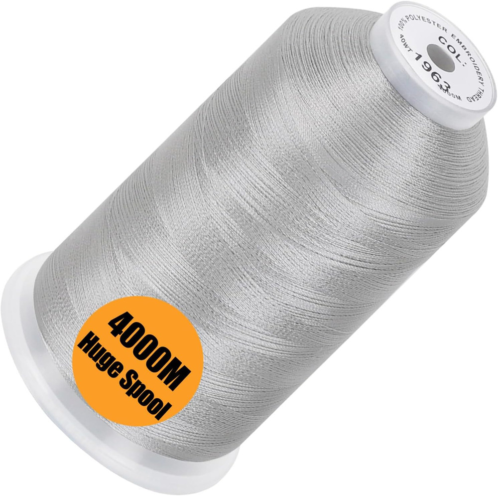 - Single Huge Spool 4000M Each Polyester Embroidery Machine Thread 40WT for Comm