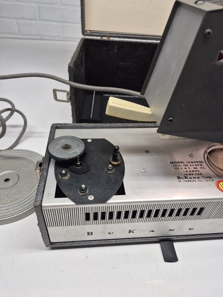 Vintage Dukane Micromatic Projector/Record Player Model 14A395D Read Description
