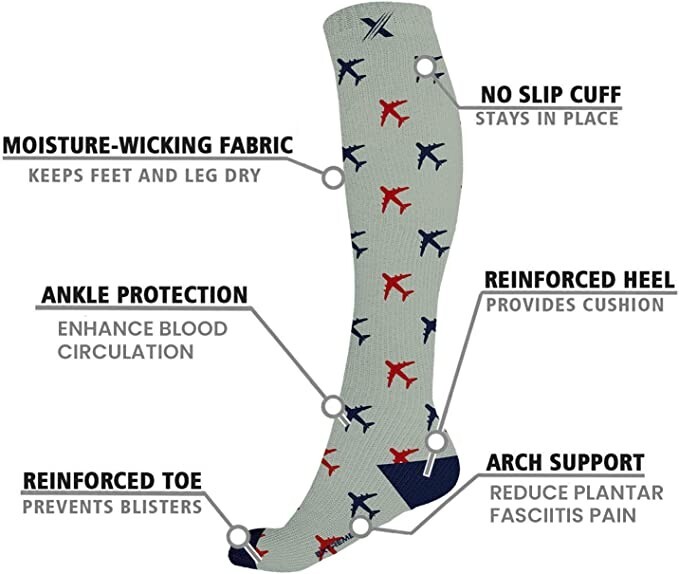 Extreme Fit Graduated Compression Socks Knee Hight 3-Pair Small-Medium