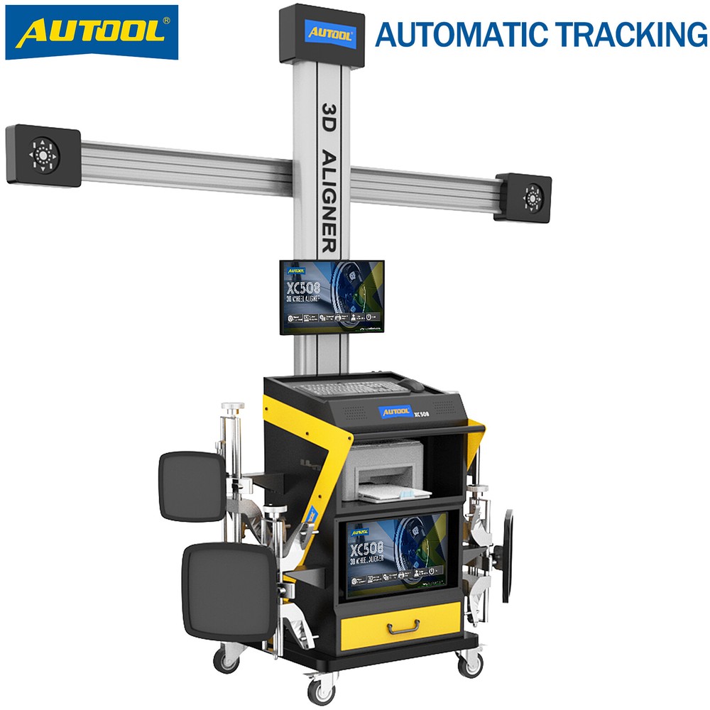 Liftable Auto Quicktrick 3D Wheel Alignment Machine Tools W/ Dual-Screen Printer
