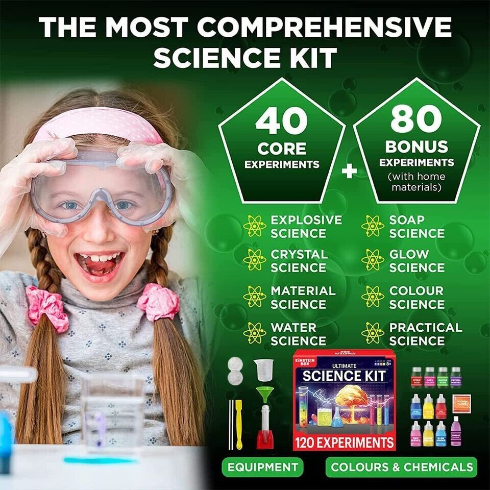 Ultimate Science Kit Experiments for Kids Age 8+ STEM Kid Projects Einstein Box