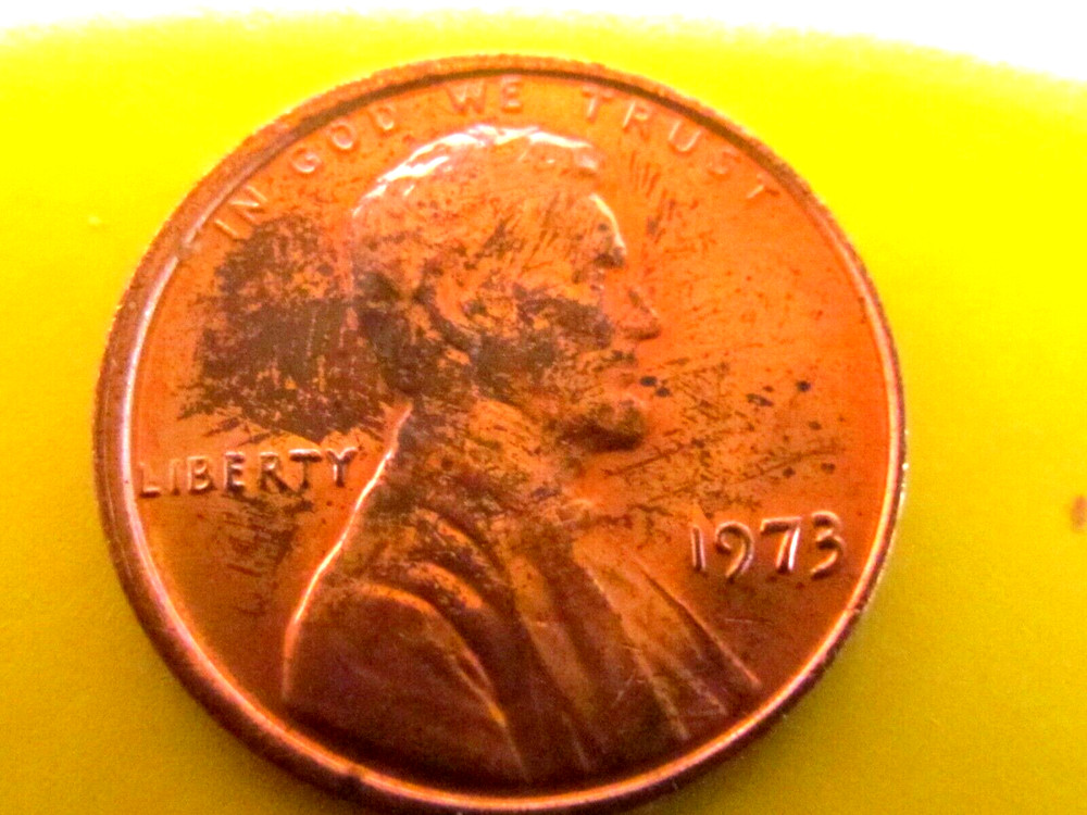 1973-P  Lincoln Penny, Uncirculated with error blisters