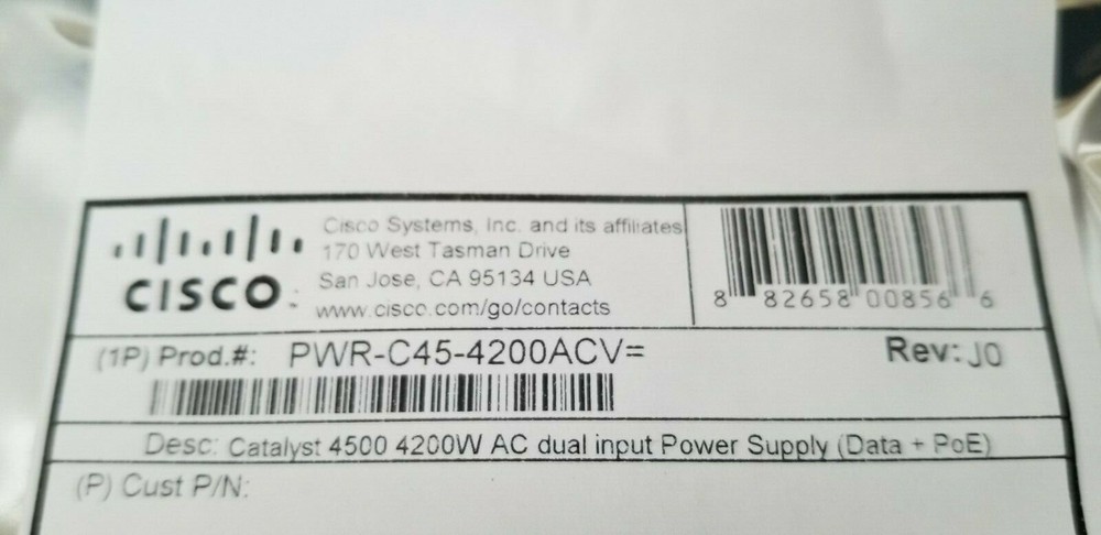 Cisco PWR-C45-4200ACV