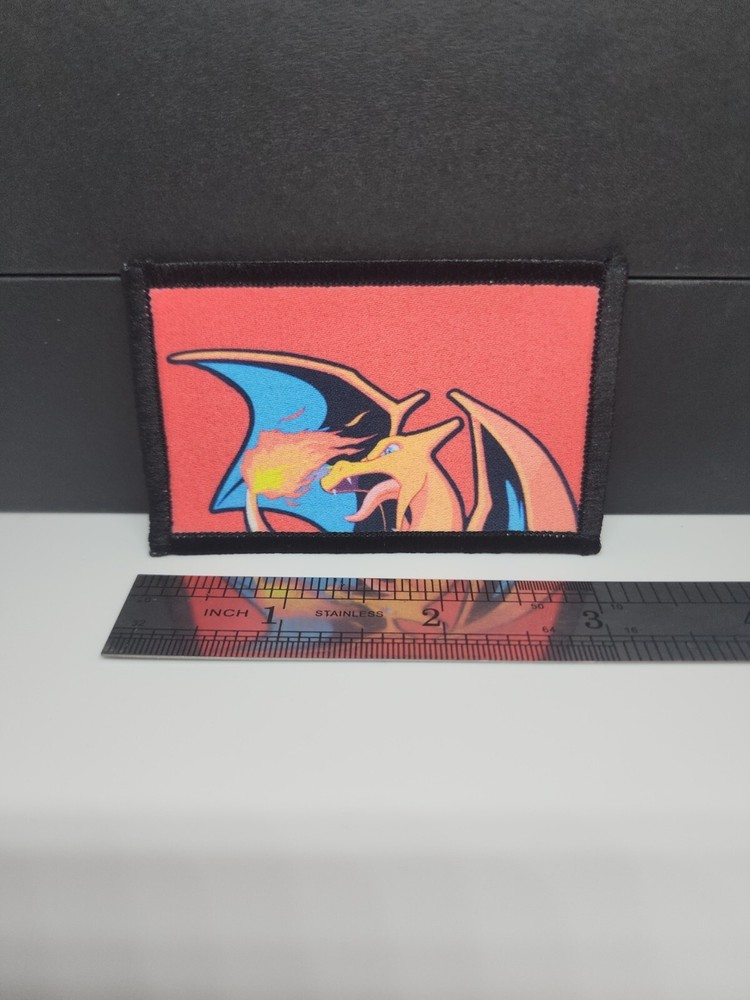 Anime Inspired Morale Patch Custom Tactical Charizard 2x3 inch